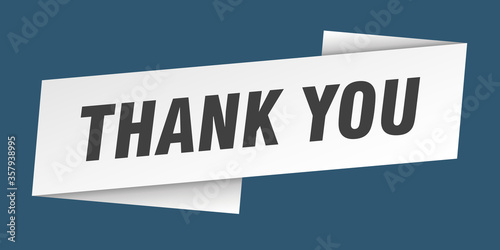 thank you banner template. thank you ribbon label sign