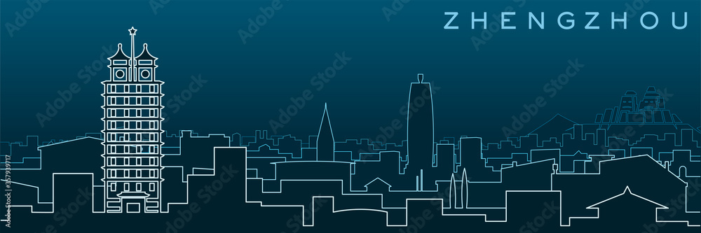 Zhengzhou Multiple Lines Skyline and Landmarks Zhengzhou Multiple Lines Skyline and Landmarks