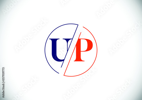Initial Monogram Letter U P Logo Design Vector Template. UP Letter Logo Design 