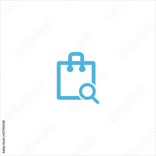 shopping bag icon flat vector logo design trendy