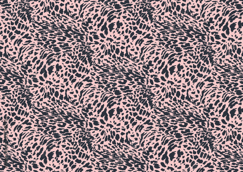 Bold abstracted leopard skin seamless pattern design. Jaguar  leopard  cheetah  panther animal print. Seamless camouflage