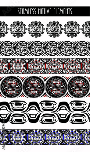 abstract background native north american set