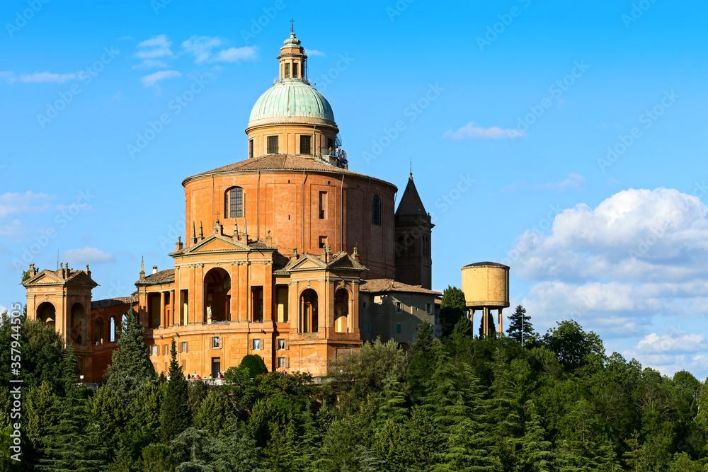 Bologna, Emilia Romagna, Italy: ancient sanctuary of the Madonna di San Luca, old church on the hill