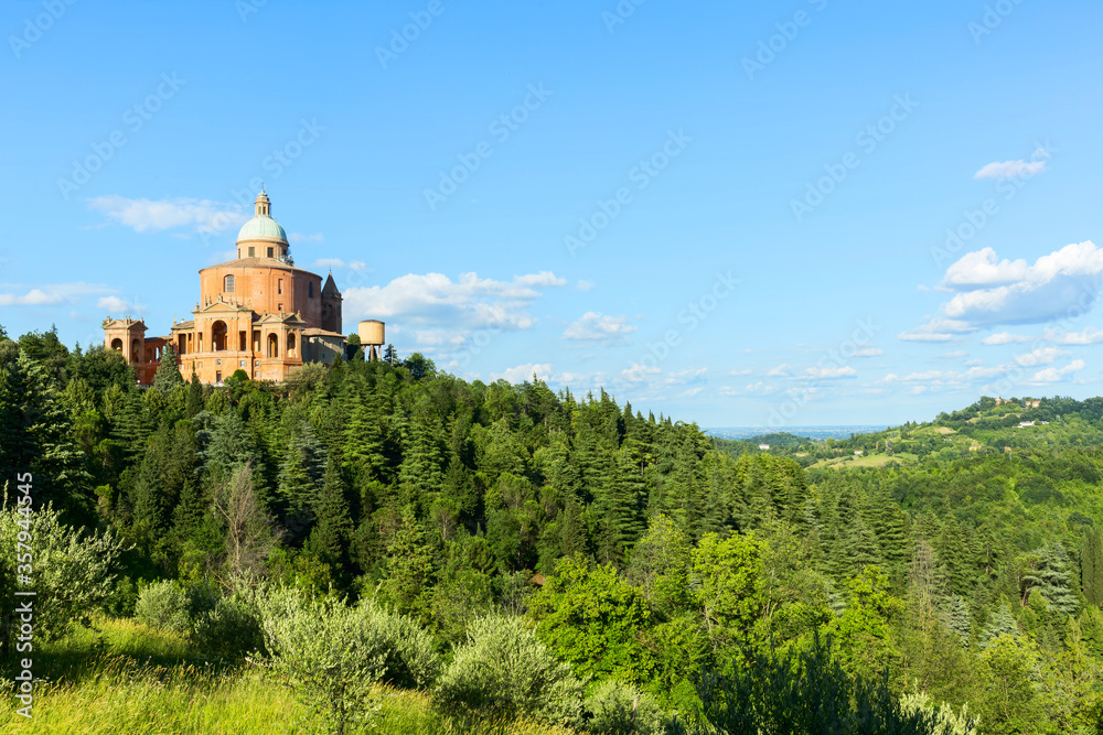 Bologna, Emilia Romagna, Italy: ancient sanctuary of the Madonna di San Luca, old church on the hill