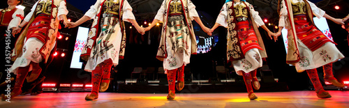 Serbian folkloric dancers girls  photo