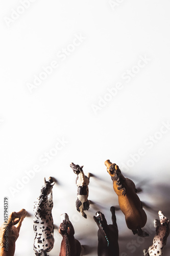 Horse realistic toy - white background isolated © Svetlana