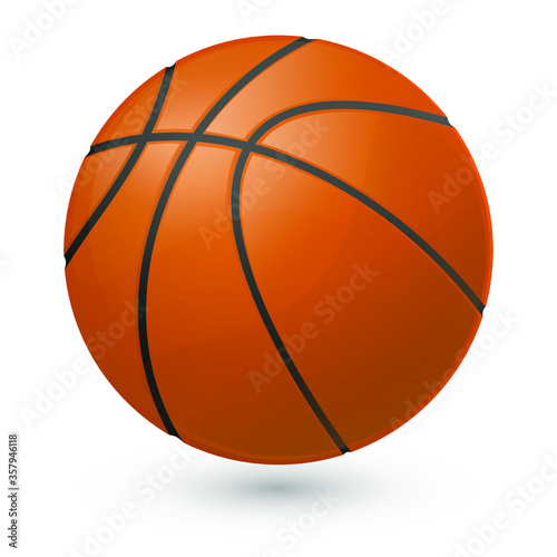 Basketball Sport Ball Emoji Icon Object Symbol Gradient Vector Art Design Cartoon Isolated Background