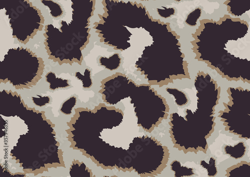 Bold abstracted leopard skin seamless pattern design. Jaguar, leopard, cheetah, panther animal print. Seamless camouflage