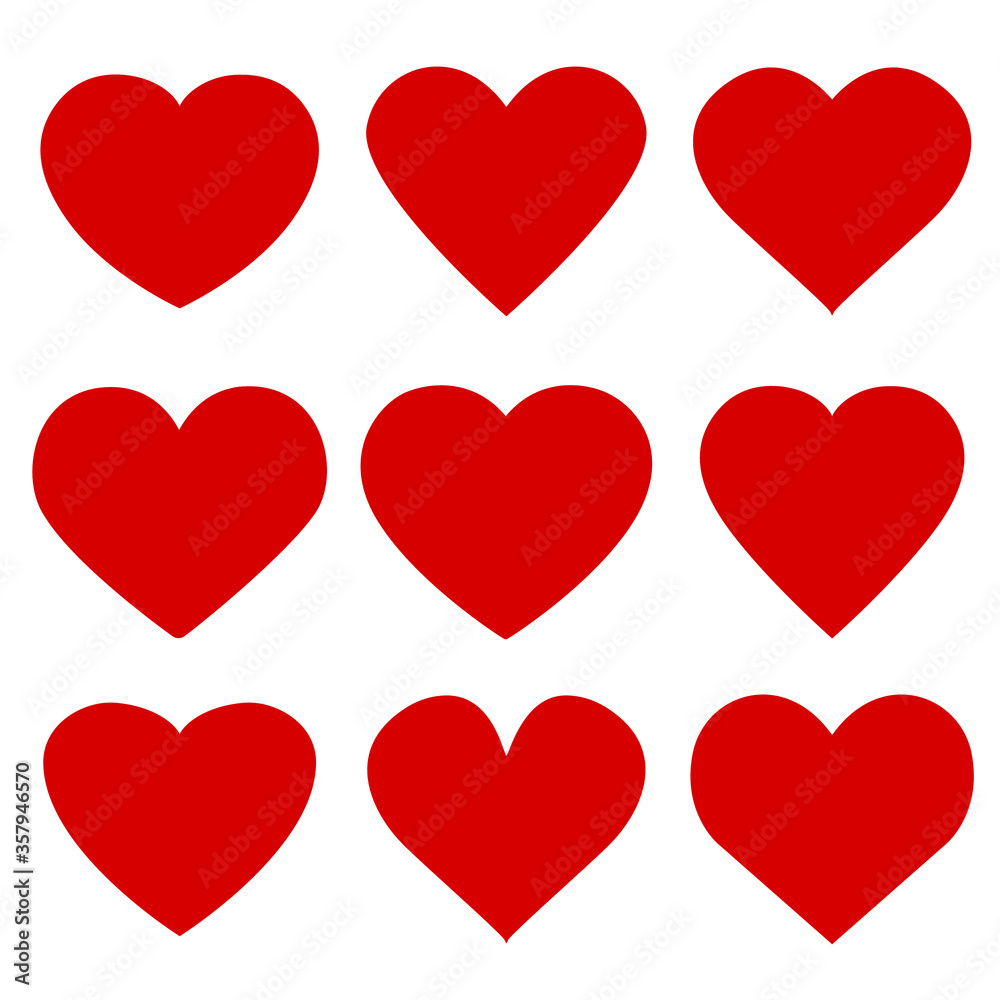 Heart Love Emoji Icon Object Symbol Gradient Vector Art Design Cartoon Isolated Background