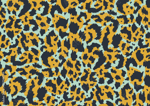 Bold abstracted leopard skin seamless pattern design. Jaguar, leopard, cheetah, panther animal print. Seamless camouflage