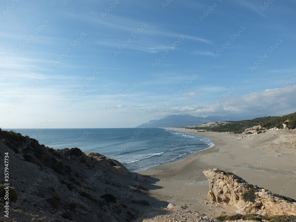 Landscape of Patara beach