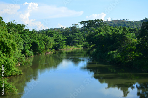 Tamparuli river with mangroves in Sabah, Malaysia