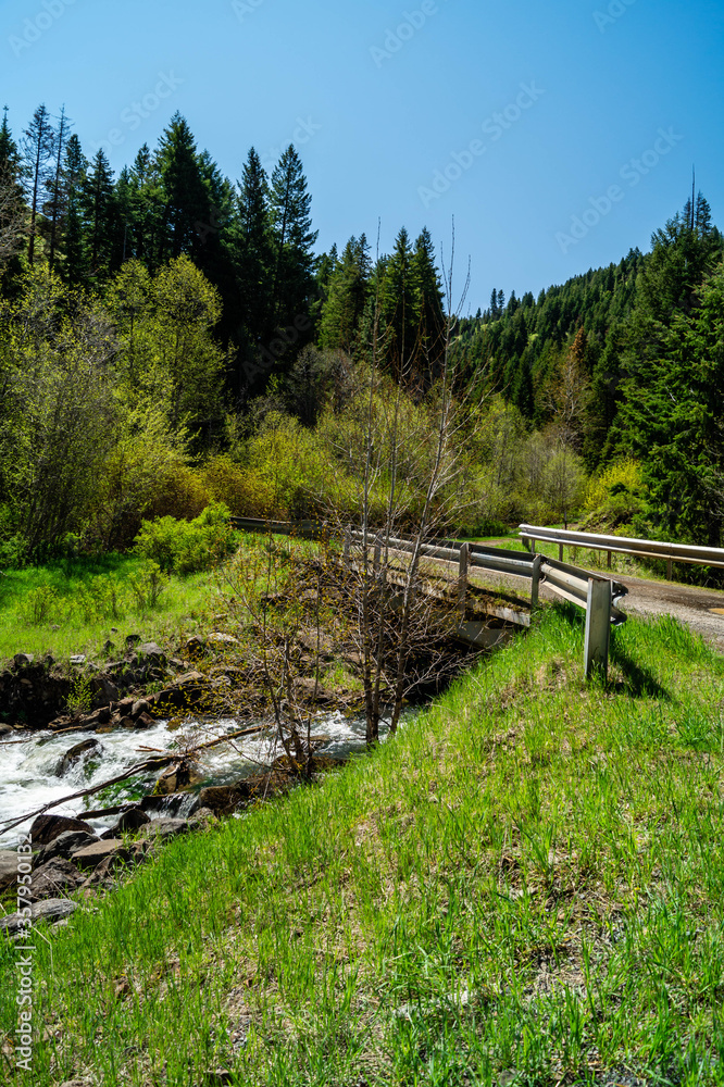 Ladd Creek bridge passing through Ladd Canyon in eastern Oregon, USA Ladd Creek bridge passing through Ladd Canyon in eastern Oregon, USA