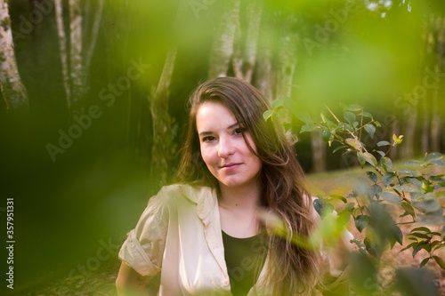 happy young woman in the nature
