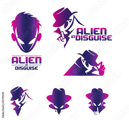 Alien in Disguise concept volume 2 set vector
for commercial use. available in various versions