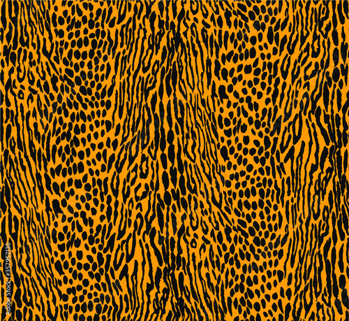 Seamless leopard pattern, animal print.