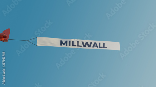 Millwall Plane Banner Message UK Town photo