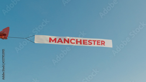 Manchester Plane Banner Message UK City