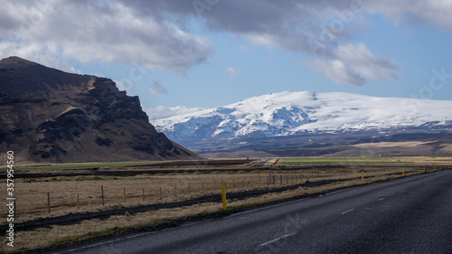 The famous Eyjafjallajökull glacier volcano in South Iceland.