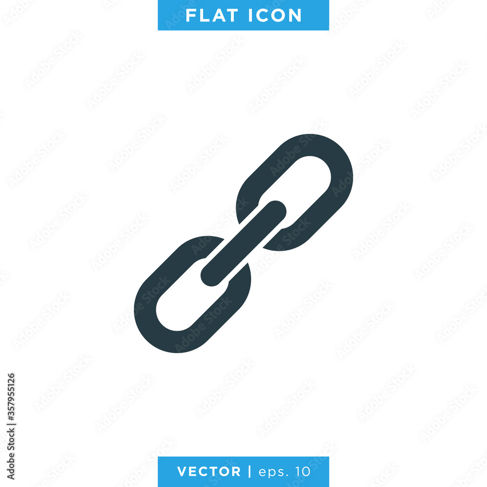 Chain icon design template Chain icon design template