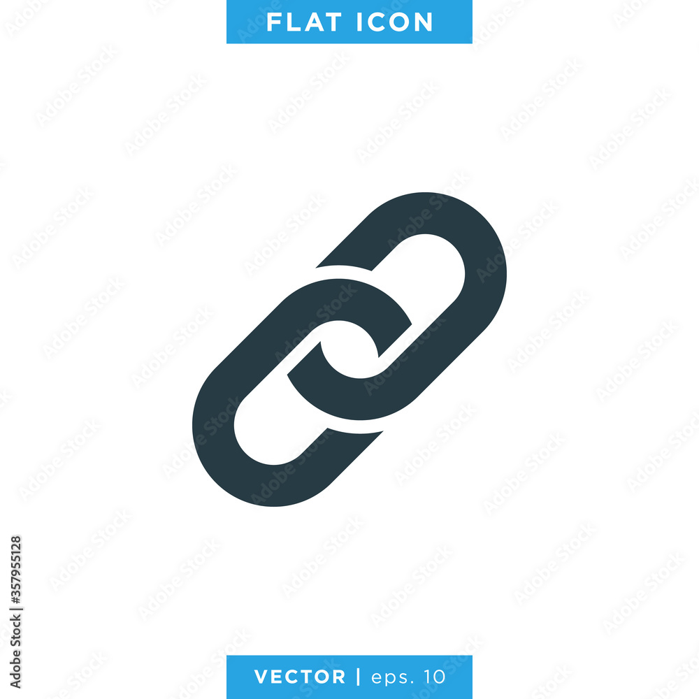 Chain icon design template Chain icon design template