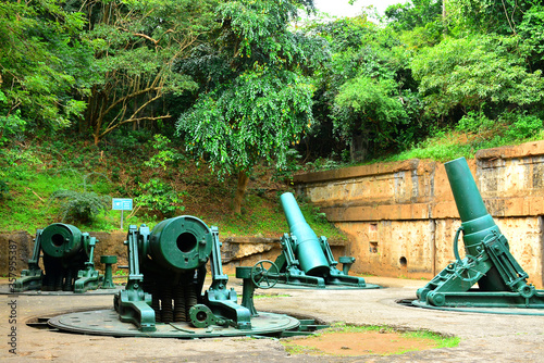 Battery Way mortar cannon display at Corregidor island in Cavite, Philippines photo