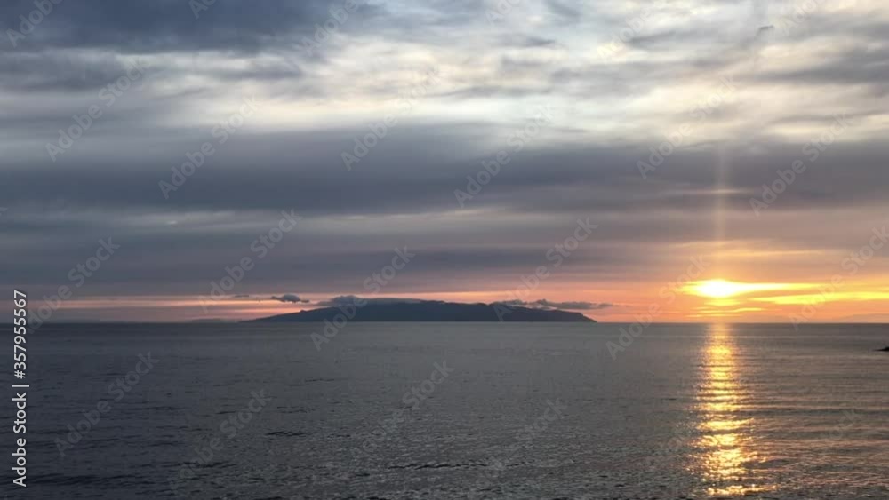 Dramatic sunset over tropical island. Dramatic sunset over tropical island.