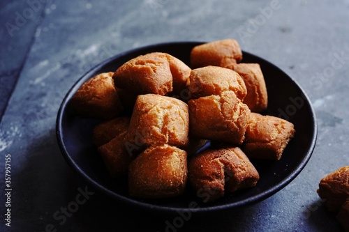 Vettu Cake - Deep fried sweetened dough ,popular teastall snack of Kerala photo