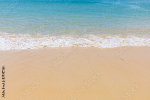 Crystal blue sea sand beach
