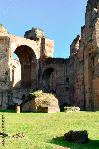 Terme di Caracalla or The Baths of Caracalla in Rome  Italy