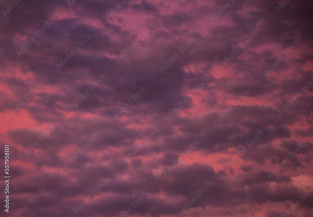 Soft Purple Clouds at Sunset