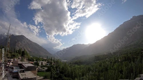 Timelapse - Beautiful Hunza Valley In Northern Areas Of Pakistan, In Gilgit Baltistan, Pakistan 19/08/2029 photo