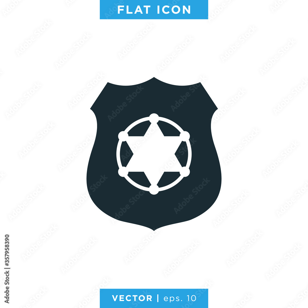 Sheriff Badge Shield Icon Logo Design Template. Sheriff Badge Shield Icon Logo Design Template.