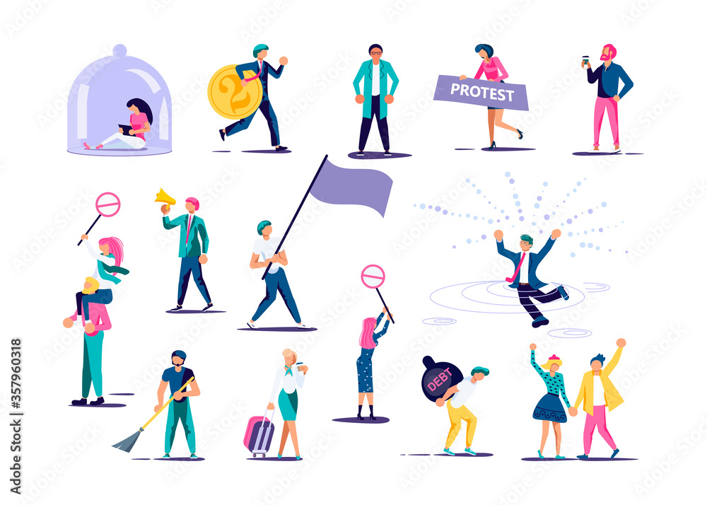 Set of people for infographics Set of people for infographics