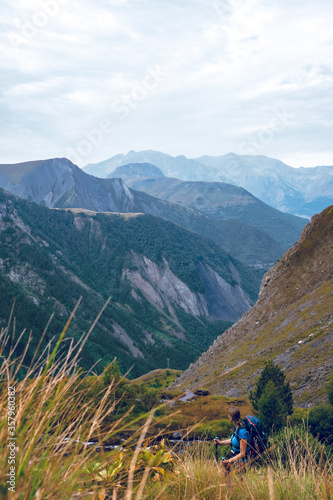 hiker in the mountains