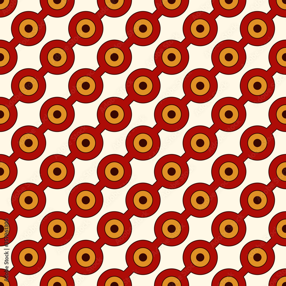 Seamless pattern with repeated diagonal lines and circles. Strings of beads motif. Geometric abstract background. Seamless pattern with repeated diagonal lines and circles. Strings of beads motif. Geometric abstract background.