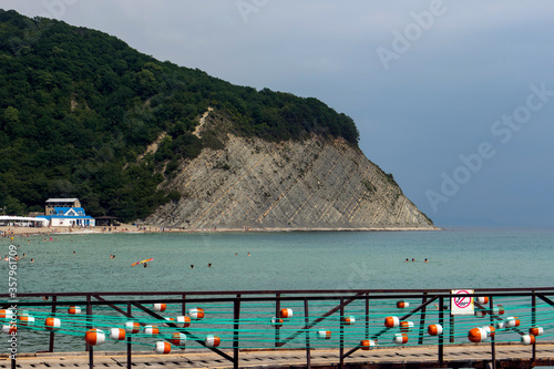 Fototapeta Naklejka Na Ścianę i Meble -  mountain hedgehog beach Arkhipo-Osipovka