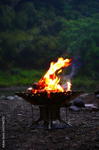 cooking on the fire