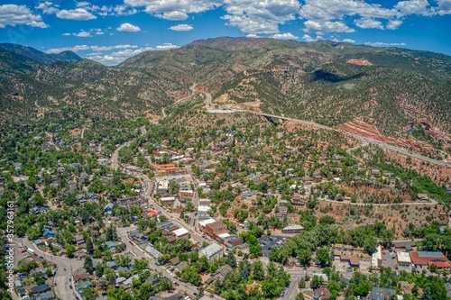 Aerial View of Downtown Manitou Springs © Jacob