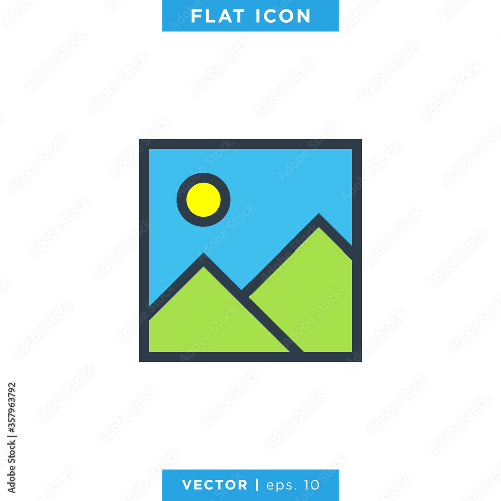 Picture, Photo Gallery Icon Design Template. Picture, Photo Gallery Icon Design Template.