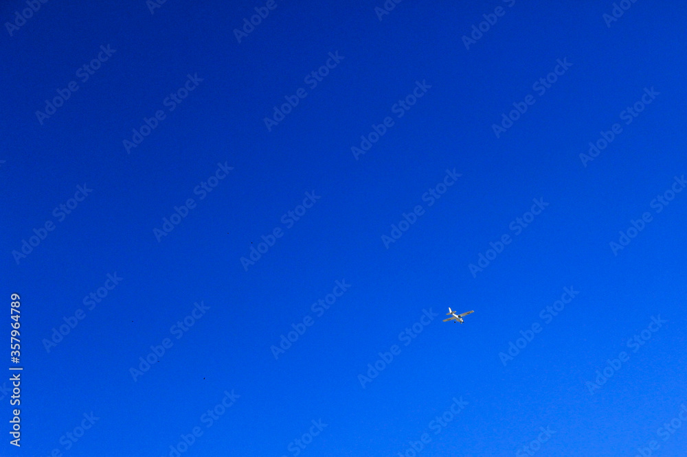 Lonely plane on clear day, 
aircraft, airplane, aircraft, clear sky, minimalism, blue sky, small plane, white plane, fly over, flight, day, summer, ride, calm, plane ride