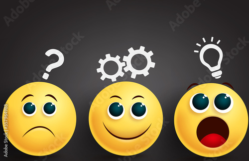 Smiley emoji super hero vector design. Fiction hero emoji brave character flying with mask and red cap with surprise and amaze emojis in green background. Vector illustration    