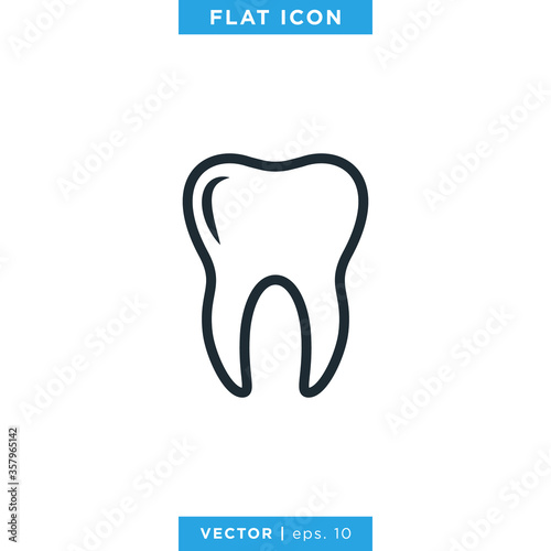 Tooth Icon Logo Design Template.