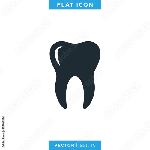 Tooth Icon Logo Design Template.