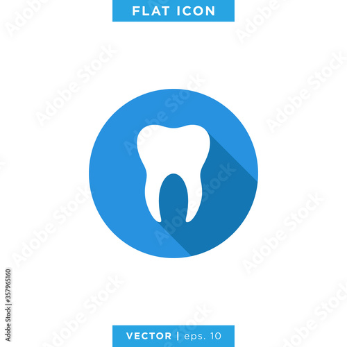 Tooth Icon Logo Design Template.