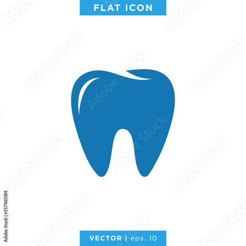 Tooth Icon Logo Design Template.