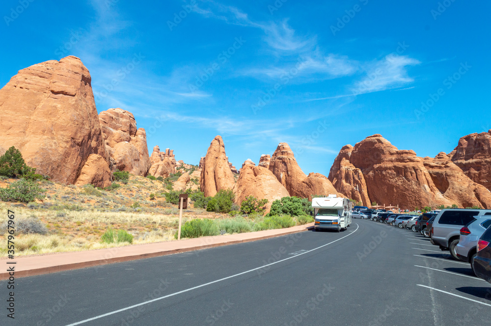 Unreal Utah landscape in Arches Canyon Unreal Utah landscape in Arches Canyon