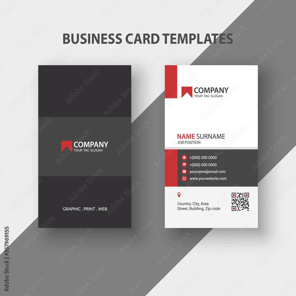 Modern Minimalist Business Card Template - Corporate Identity Template.