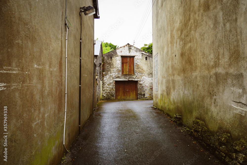 Passage through the street, village of Cong Ireland.