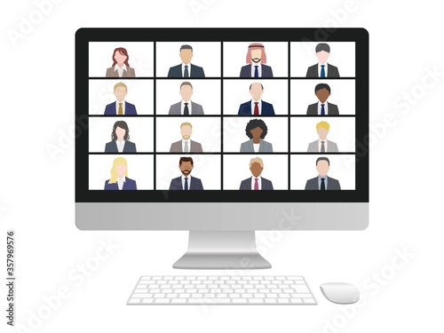 Business person having a video chat